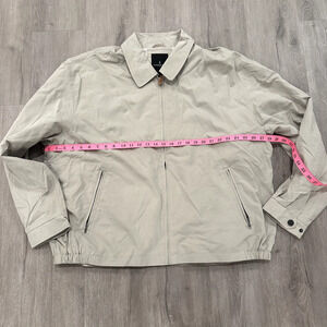 London Fog Lightweight Jacket Mens 2XL Beige Bomber Zip Lined Mesh